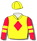 YELLOW, RED DIAMOND AND SLEEVES, YELLOW DOUBLE ARMBANDS