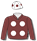 Brown, white spots, white cap with brown spots