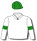 WHITE, CELTIC GREEN JEWEL, ARMBANDS AND CAP