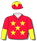 RED, YELLOW STARS AND HALVED SLEEVES, RED AND YELLOW STAR CAP