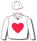 WHITE, RED HEART