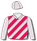 GREY, RED DIAGONAL STRIPES