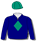 NAVY BLUE, EMERALD GREEN DIAMOND AND CAP