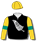 Black, silver fernleaf (b&f), gold sleeves, emerald green armband & gold cap