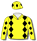 YELLOW, BLACK DIAMONDS BRACES, DIAMONDS SLEEVES, DIAMONDS CAP