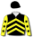 BLACK, YELLOW VEES, YELLOW AND BLACK STARS SLEEVES, STRIPED CAP