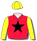 RED, BLACK STAR, YELLOW SLEEVES AND CAP
