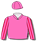 Pink, red striped sleeves, pink cap