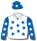 WHITE, ROYAL BLUE STARS, ROYAL BLUE AND WHITE STARS SLEEVES AND CAP