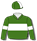 GREEN, WHITE BAND AND ARMBANDS, HALVED CAP