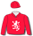 Red, white Gatecrasher (b&f), red sleeves & cap