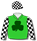 LIME GREEN, DARK GREEN SHAMROCK, BLACK AND WHITE CHECKED SLEEVES AND CAP