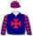 Navy blue, red Maltese Cross (b&f), diamond chequers on sleeves & cap