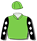 LIME GREEN, BLACK AND WHITE DIAMOND SLEEVES, LIME GREEN CAP