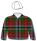 Dress Gordon tartan, whtie cap