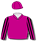 CERISE, BLACK STRIPED SLEEVES