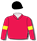 RED, YELLOW ARMBANDS, BLACK CAP