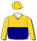 GOLD, NAVY BLUE JAGGED HALVES, KWH LOGO AND CUFFS, GOLD SLEEVES, KWH LOGO, STRIPED CAP, GOLD POM POM