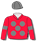 RED, GREY SPOTS, ARMBANDS AND CAP