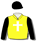 YELLOW, WHITE CROSS, BLACK SLEEVES AND CAP