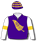 Purple, gold fern leaf (b&f), white sleeves, gold arm band, purple & gold hooped cap