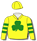 YELLOW, GREEN SHAMROCK, HOOPED SLEEVES AND SHAMROCKS ON CAP