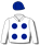 WHITE AND ROYAL BLUE SPOTS, ROYAL BLUE CAP