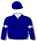 Navy blue, silver diamond band, navy blue & silver diamond chequered sleeves, old gold cap