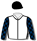 WHITE, FOUR POINTED STAR, BLACK SEAMS, NAVY AND BLACK CHECKED SLEEVES, BLACK CAP