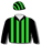 BLACK, LIME GREEN STRIPES, STRIPED CAP