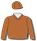 TERRA COTTA, WHITE JOKER, HALVED SLEEVES, TERRA COTTA CAP