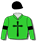 LIME GREEN, BLACK SOLID CROSS, ARMBANDS AND CAP