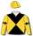 Black, gold diablo (b&f), gold sleeves, black diamond armbands & gold cap with black diamonds