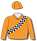 ORANGE, BLACK AND WHITE CHECKED SASH