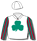 WHITE, EMERALD GREEN SHAMROCK, MAROON AND EMERALD GREEN STRIPED SLEEVES