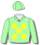 PALE GREEN, YELLOW SPOTS