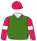 GREEN, RED SLEEVES, WHITE ARMBANDS, RED CAP