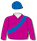 CERISE, ROYAL BLUE SASH AND CAP