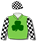LIME, DARK GREEN SHAMROCK, BLACK AND WHITE CHECKED SLEEVES AND CAP