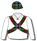 WHITE, TARTAN CROSSED SASHES AND CAP
