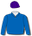 Royal blue, purple cap