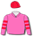 PINK, PINK AND RED HOOPED SLEEVES, RED CAP