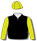 BLACK, LIME GREEN SLEEVES AND CAP
