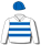 WHITE, ROYAL BLUE HOOPS AND CAP