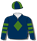 DARK BLUE, GREEN DIAMOND, HOOPED SLEEVES AND QUARTERED CAP
