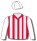 RED, WHITE STRIPES, WHITE SLEEVES AND CAP