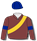 BROWN, GOLD SASH, ROYAL BLUE ARMBANDS AND CAP