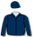 DARK BLUE, BLACK SEAMS
