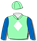 PALE GREEN, WHITE DIAMOND, ROYAL BLUE SLEEVES