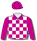 CERISE, WHITE CHECKS